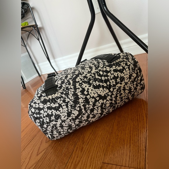 ROXY Handbag Black & White Floral Cotton Purse - Picture 10 of 16